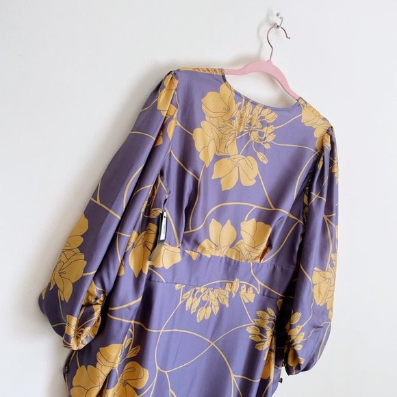 ⚡️SOLD⚡️ nwt evi grintela silk floral politness maxi dress - size large - Picture 10 of 14